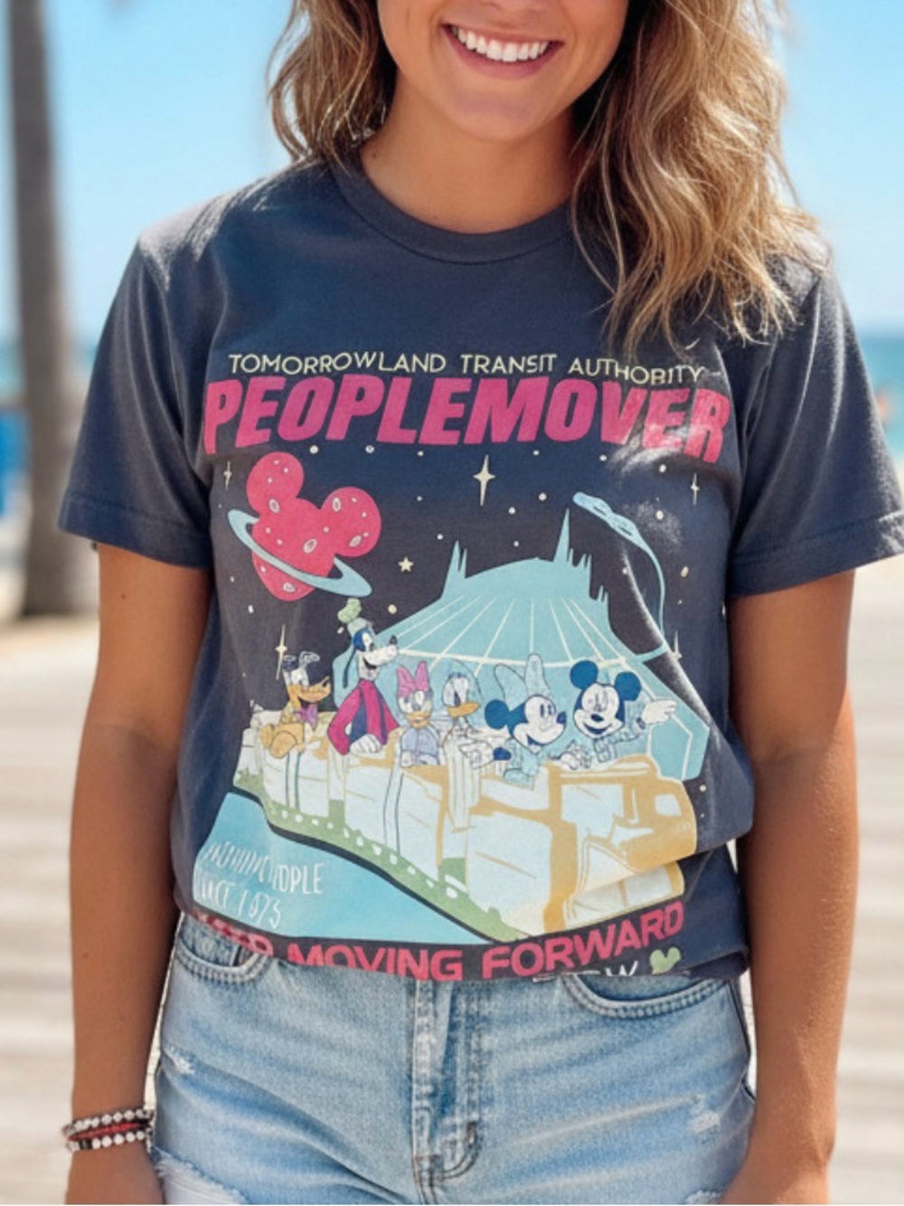 Walt Disney World Tomorrowland Transit Authority PeopleMover T-shirt M NEW! - Picture 1 of 8